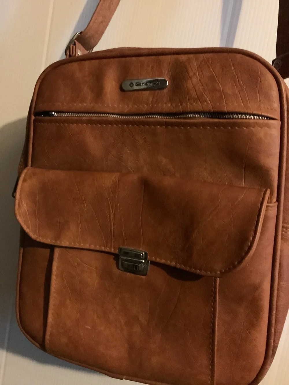 Men's Brown Leather Crossbody Bag